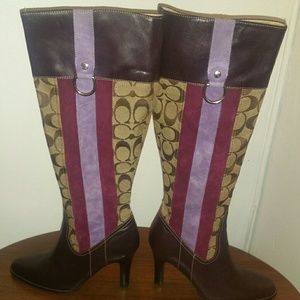 Coach heeled boots